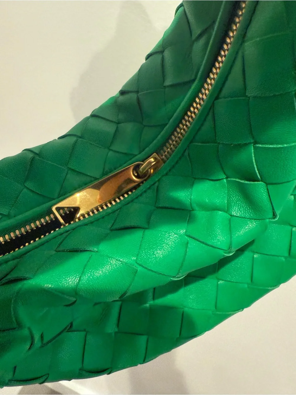Bottega Veneta Emerald Green Intrecciato Hobo with Gold Hardware